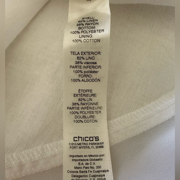 Chico's White Asymmetrical Skirt, size XL - Picture 7 of 14